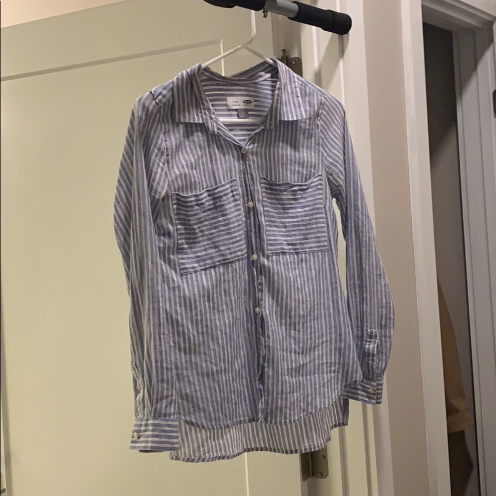 Pinstripe Classic Collar Shirt
